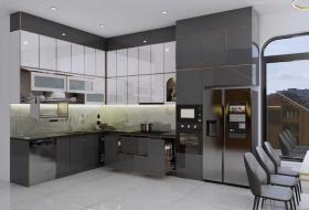 Quy trình sản xuất tủ bếp nhôm hợp kim bền đẹp tại TP_LUXURY