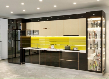Team TP-Luxury hoàn thiện tủ bếp nhôm hợp kim 