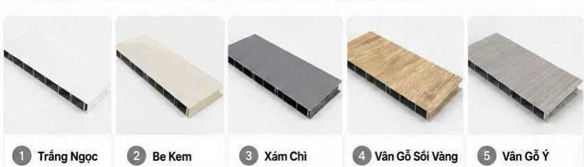 5 màu tủ bếp nhôm hợp kim nguyên tấm TP_Luxury 2026