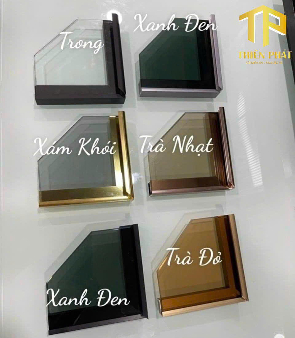 “6 màu khung nhôm cao cấp TP-Luxury cho cánh kính tủ áo cửa lùa”