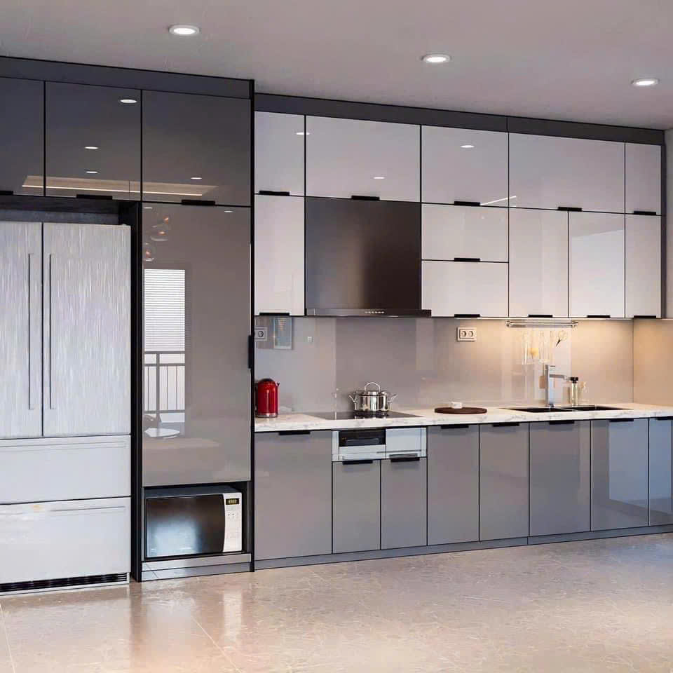 Tủ bếp nhôm chữ I