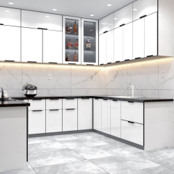 Tủ Bếp Nhôm Hợp Kim Lá Ghép