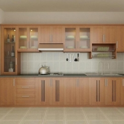Tủ Bếp Nhôm Kính Đơn Giản