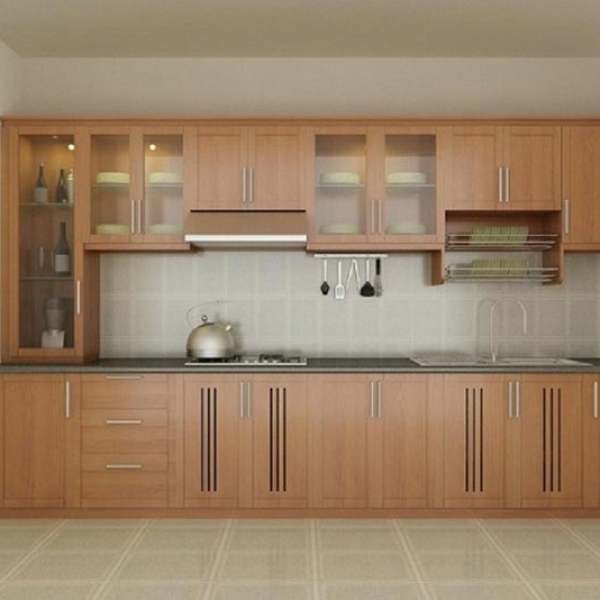 Tủ Bếp Nhôm Kính Đơn Giản