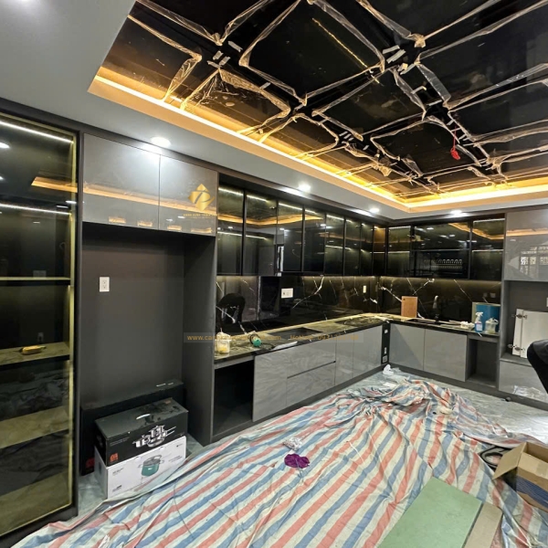 TỦ BẾP NHÔM TẤM VĨNH LONG